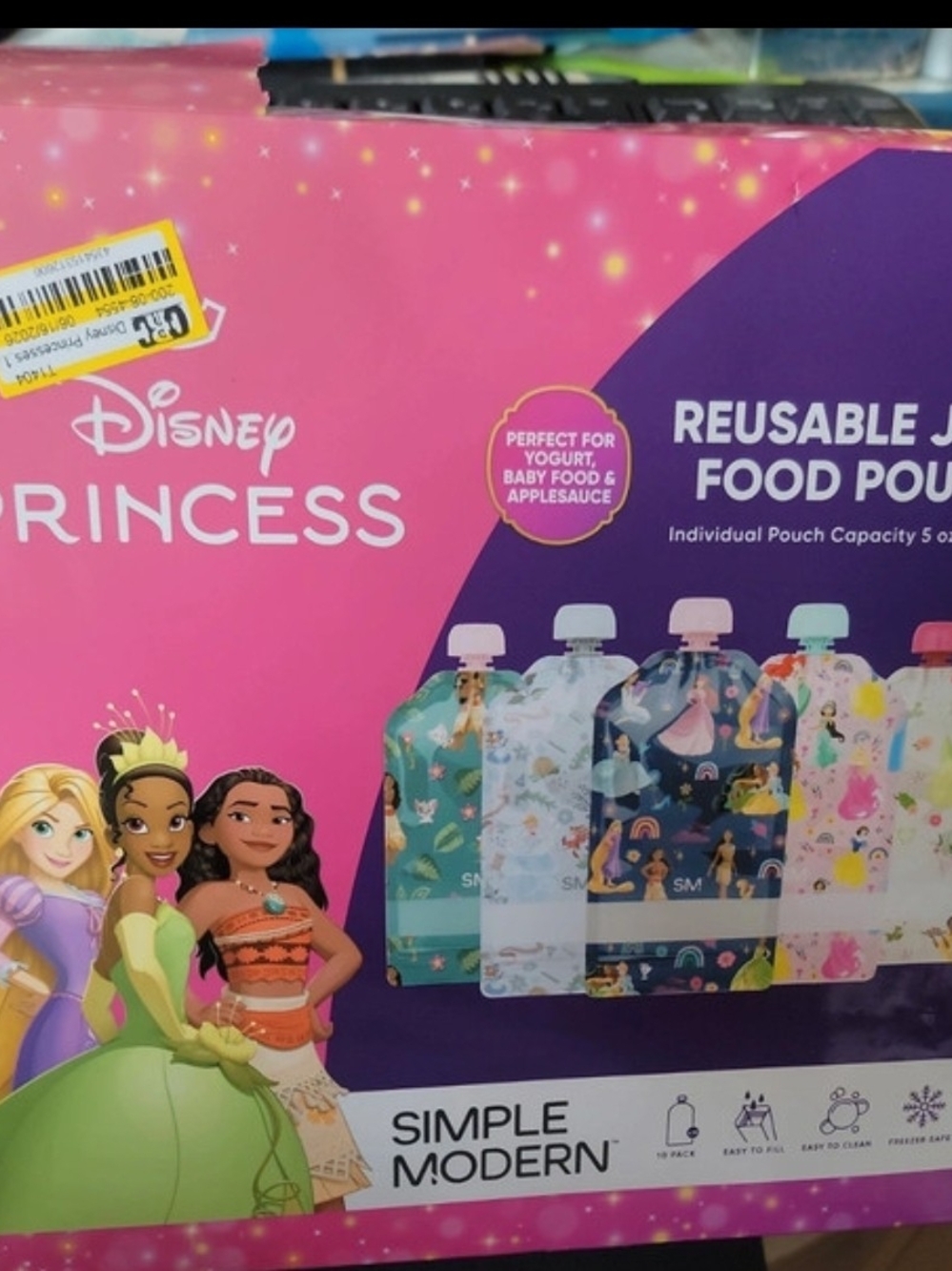 Disney Princess Reusable Food Pouches - 10 Count